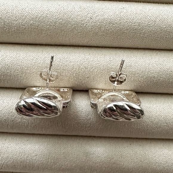 Vintage 925 Sterling Silver Earrings with 925 Backs - Picture 6 of 16